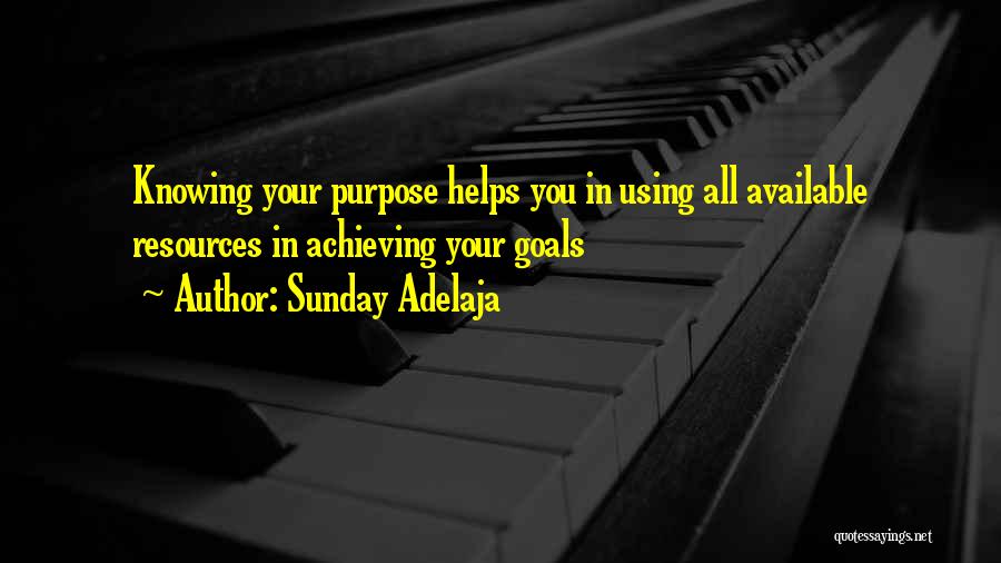 Achieving Your Goals Quotes By Sunday Adelaja