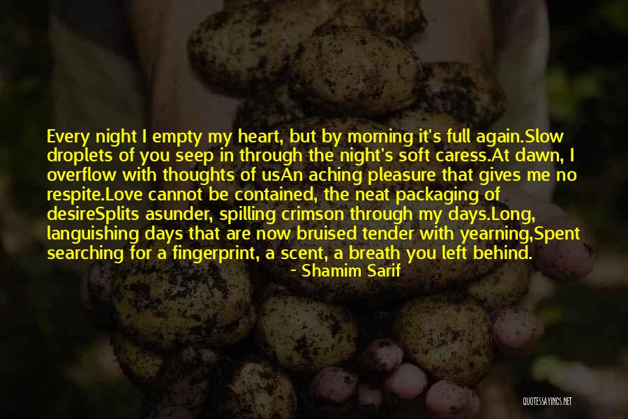 Aching For Love Quotes By Shamim Sarif Aching For Love Quotes By Shamim Sarif