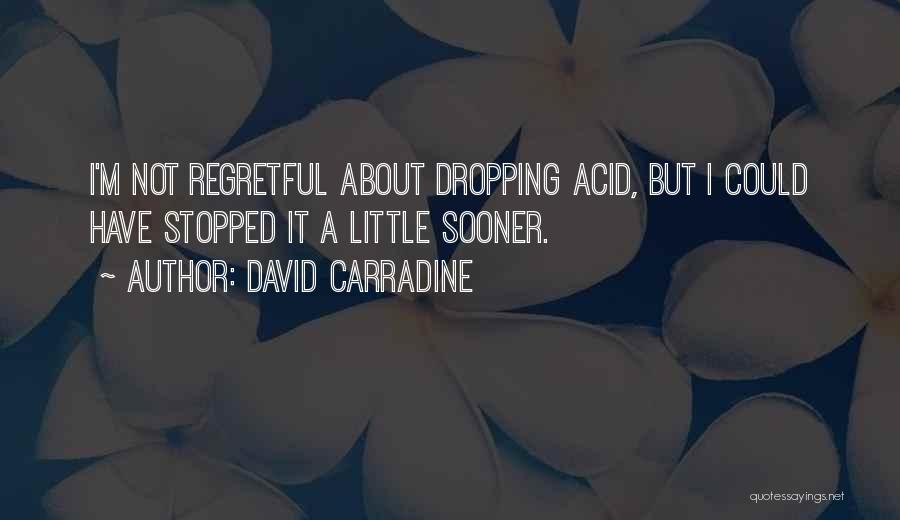 Acid Dropping Quotes By David Carradine