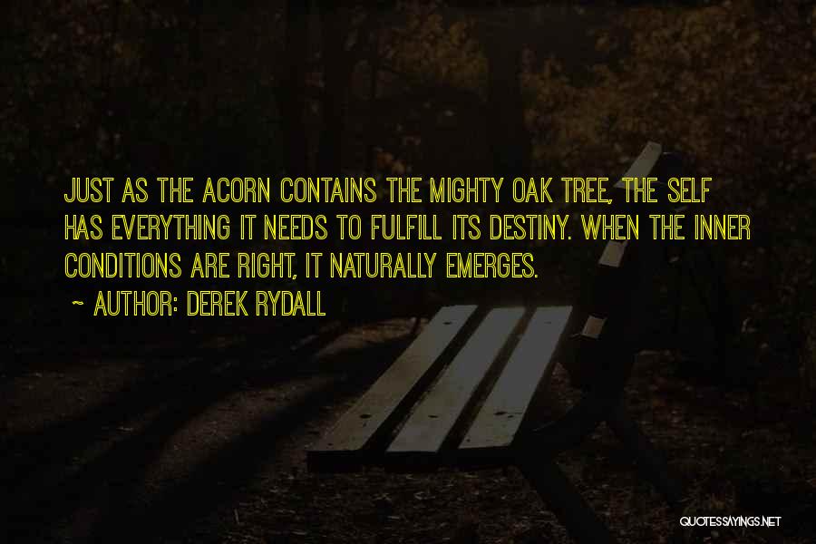 Acorn And Oak Tree Quotes By Derek Rydall