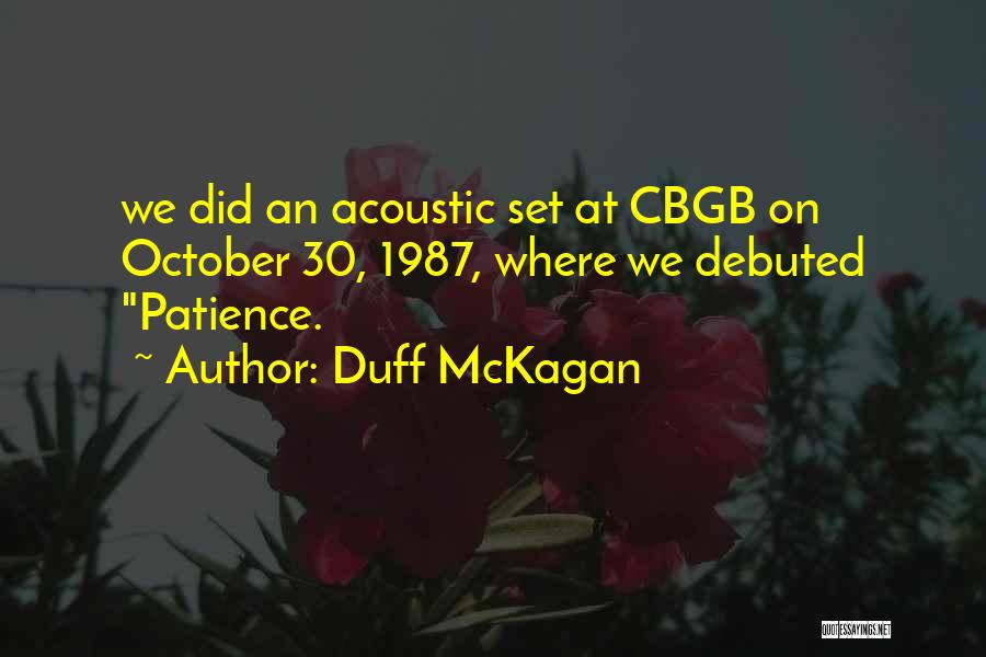 Acoustic Quotes By Duff McKagan