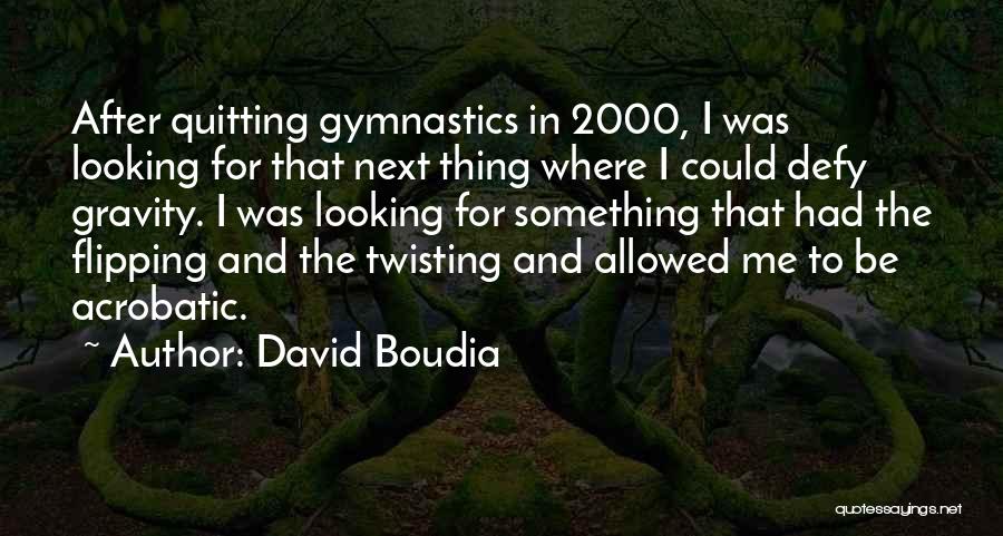 Acrobatic Gymnastics Quotes By David Boudia