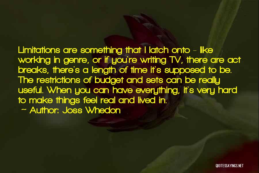 Act Hard Quotes By Joss Whedon