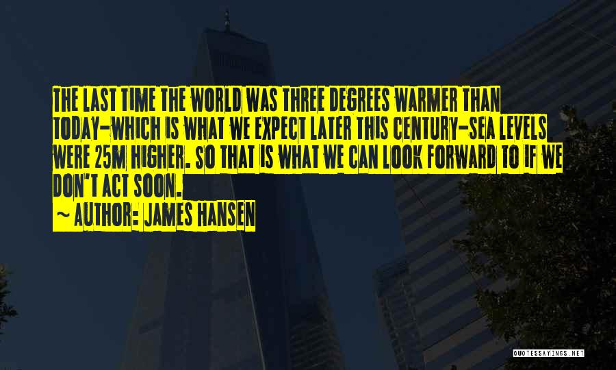 Act Now Think Later Quotes By James Hansen