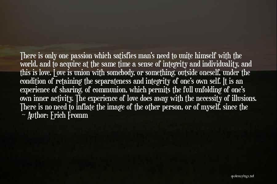 Act Of Sharing Quotes By Erich Fromm