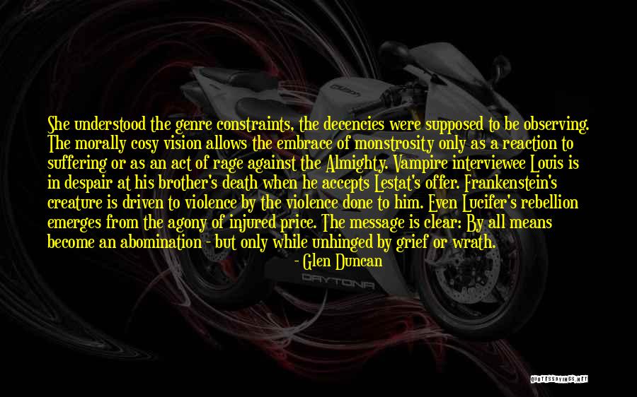Act Of Violence Quotes By Glen Duncan Act Of Violence Quotes By Glen Duncan