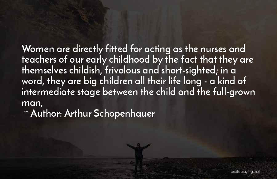 Acting Grown Quotes By Arthur Schopenhauer