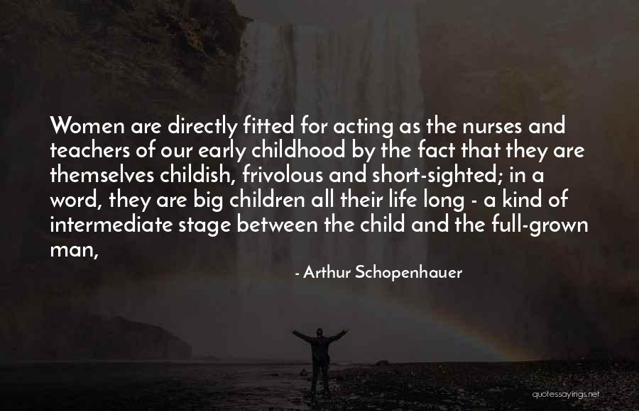 Acting Grown Quotes By Arthur Schopenhauer