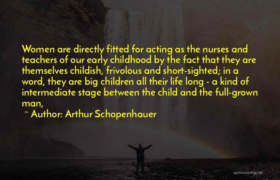 Acting Grown Up Quotes By Arthur Schopenhauer