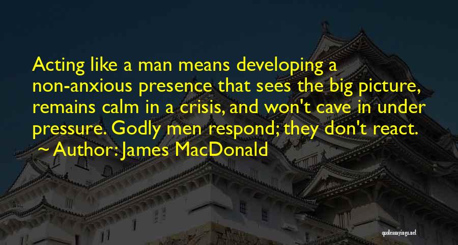 Acting Like A Man Quotes By James MacDonald