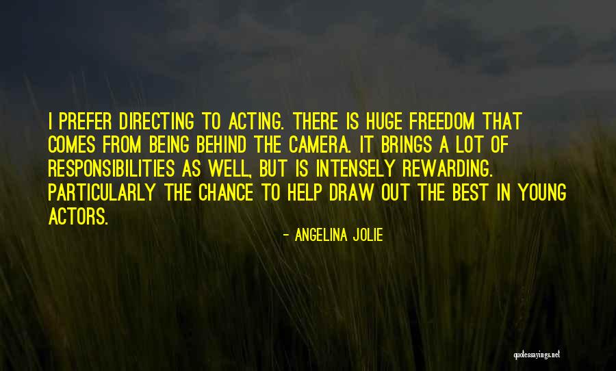 Acting Young Quotes By Angelina Jolie