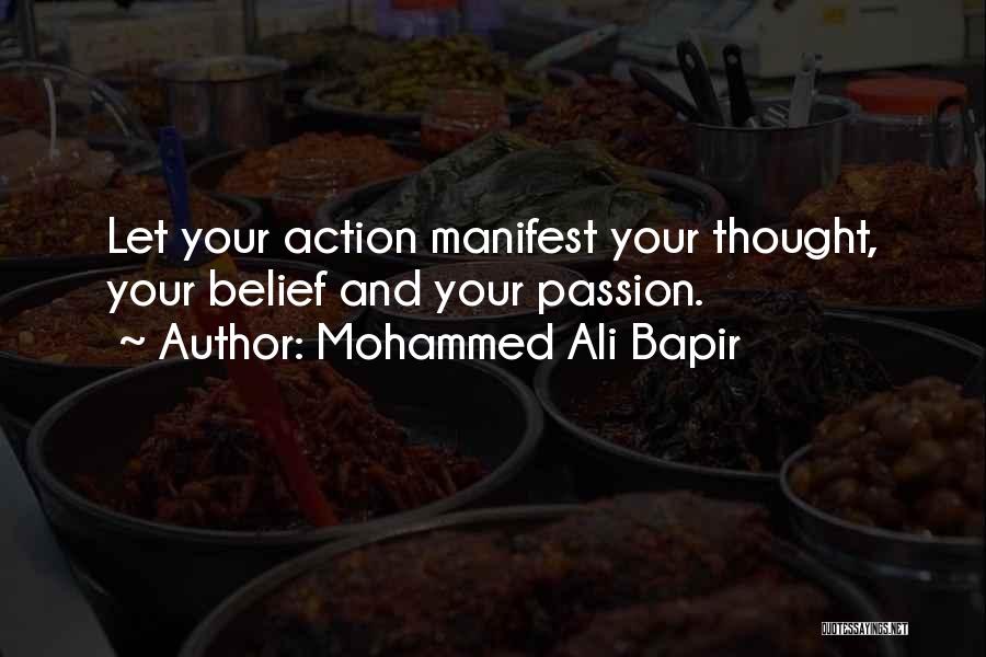 Action And Belief Quotes By Mohammed Ali Bapir