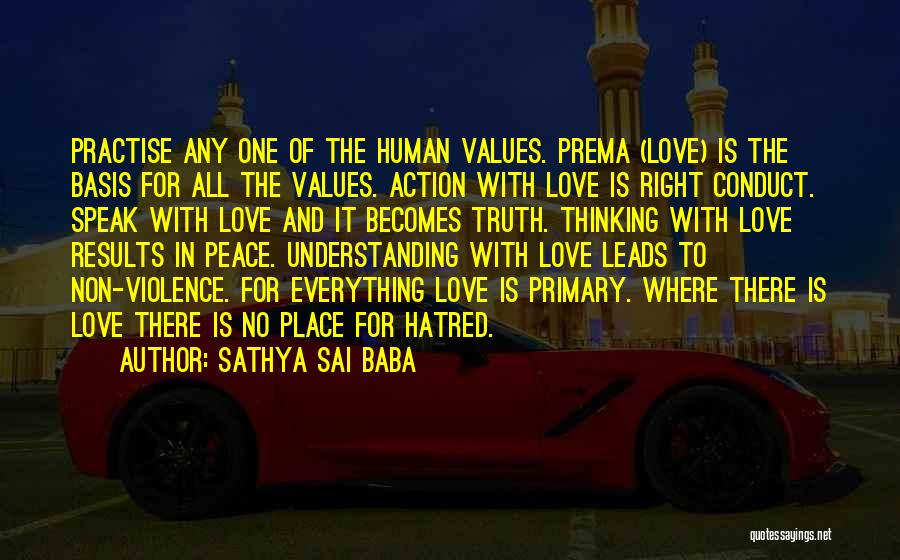 Action And Love Quotes By Sathya Sai Baba