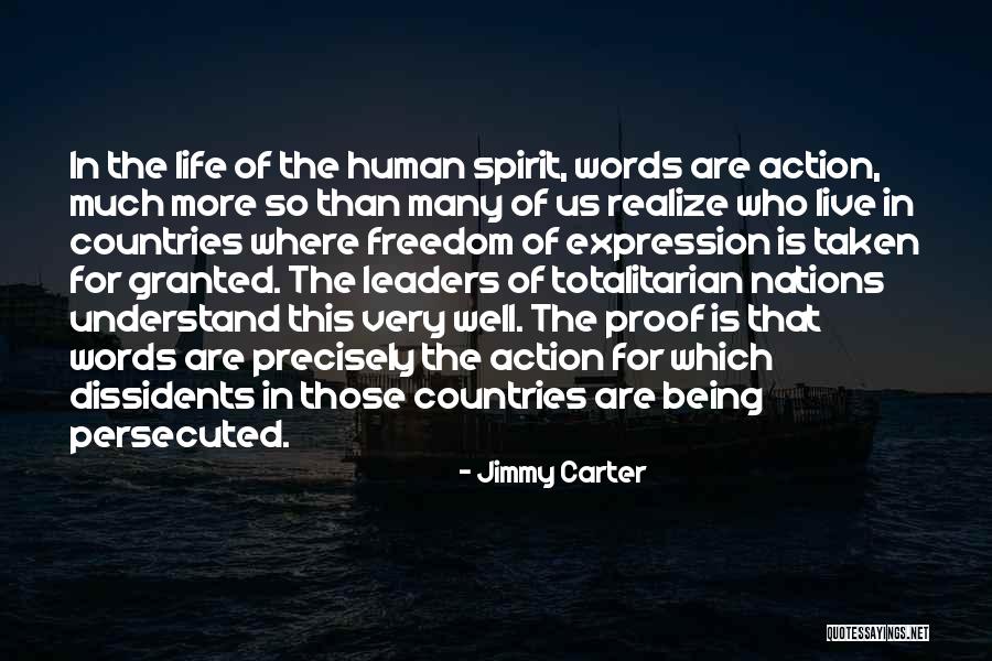 Action More Than Words Quotes By Jimmy Carter