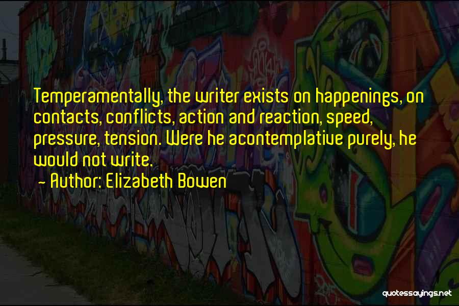 Action Not Reaction Quotes By Elizabeth Bowen