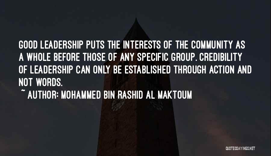Action Over Words Quotes By Mohammed Bin Rashid Al Maktoum