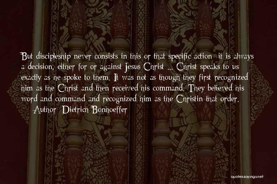 Action Speaks Quotes By Dietrich Bonhoeffer