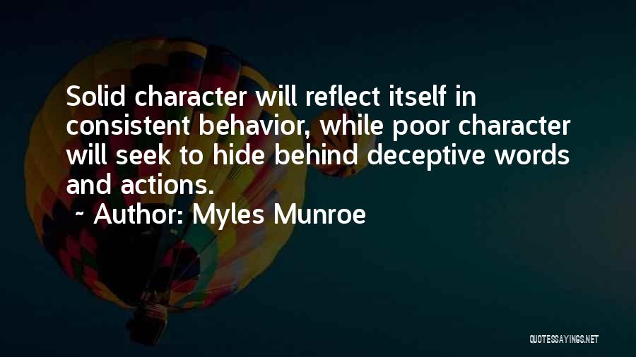 Actions And Character Quotes By Myles Munroe