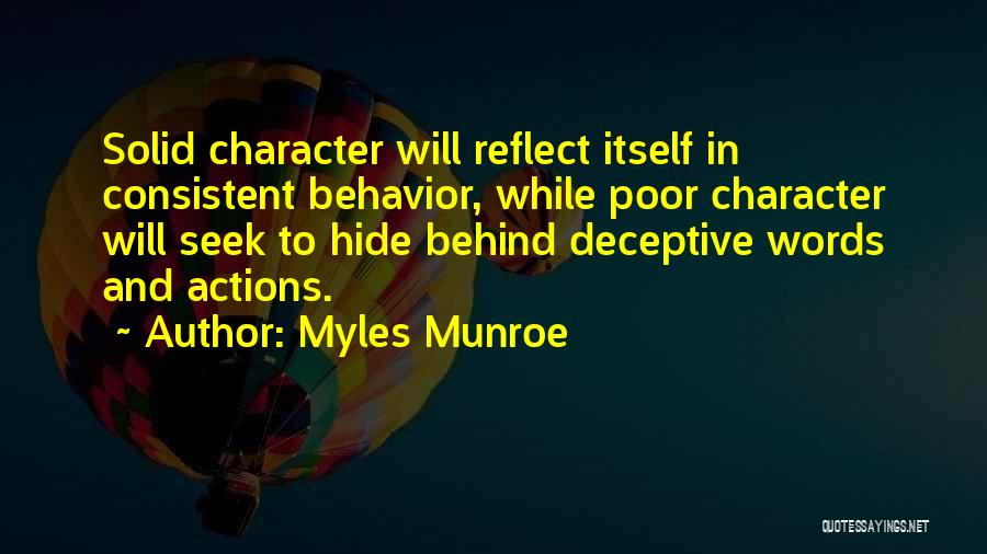 Actions Behind Words Quotes By Myles Munroe