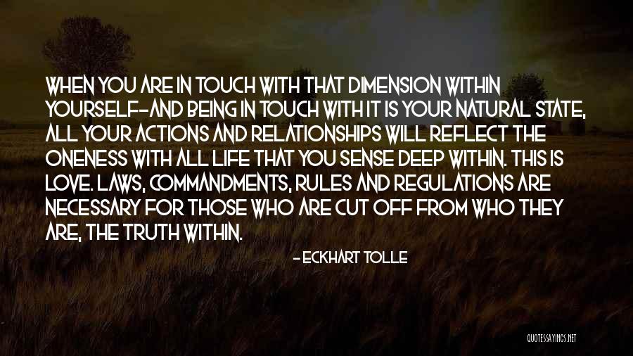 Actions In Relationships Quotes By Eckhart Tolle