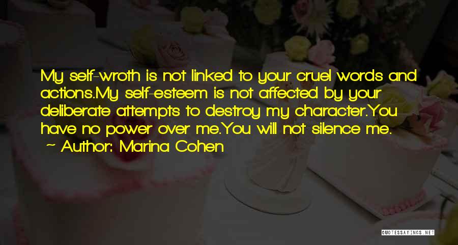 Actions Over Words Quotes By Marina Cohen