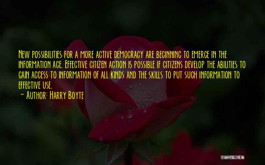 Active Citizen Quotes By Harry Boyte