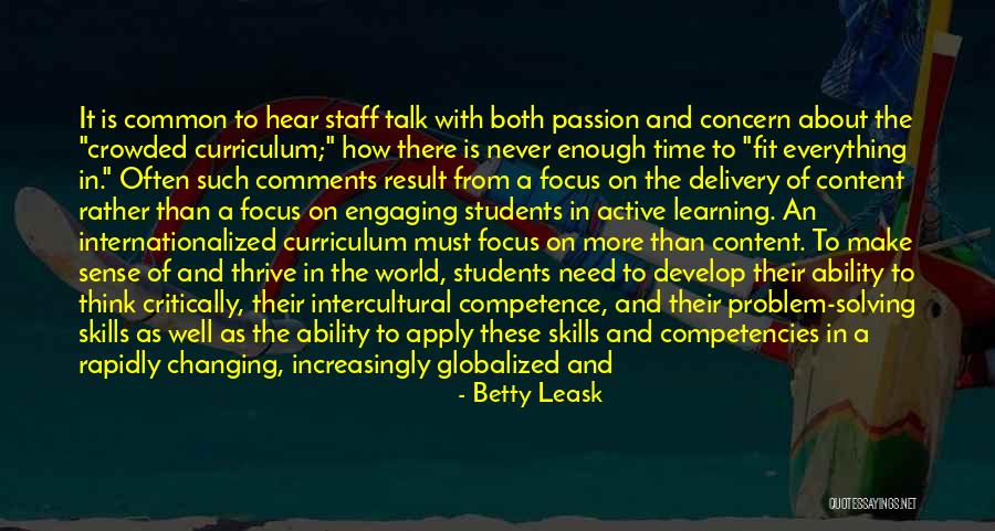 Active Learning Quotes By Betty Leask