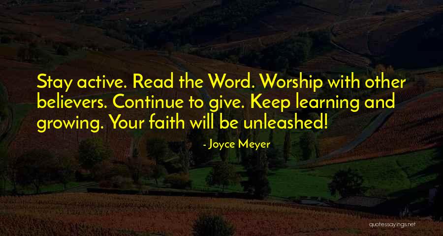 Active Learning Quotes By Joyce Meyer Active Learning Quotes By Joyce Meyer
