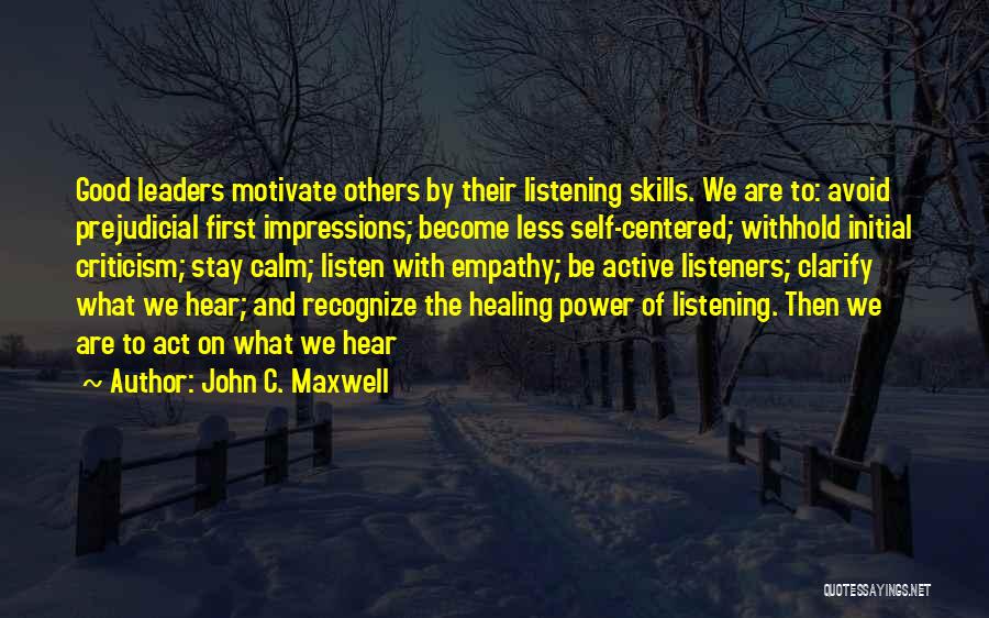 Active Listening Quotes By John C. Maxwell