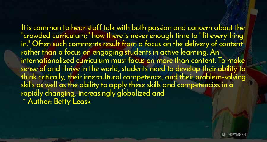 Active Students Quotes By Betty Leask