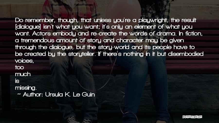 Actors Quotes By Ursula K. Le Guin