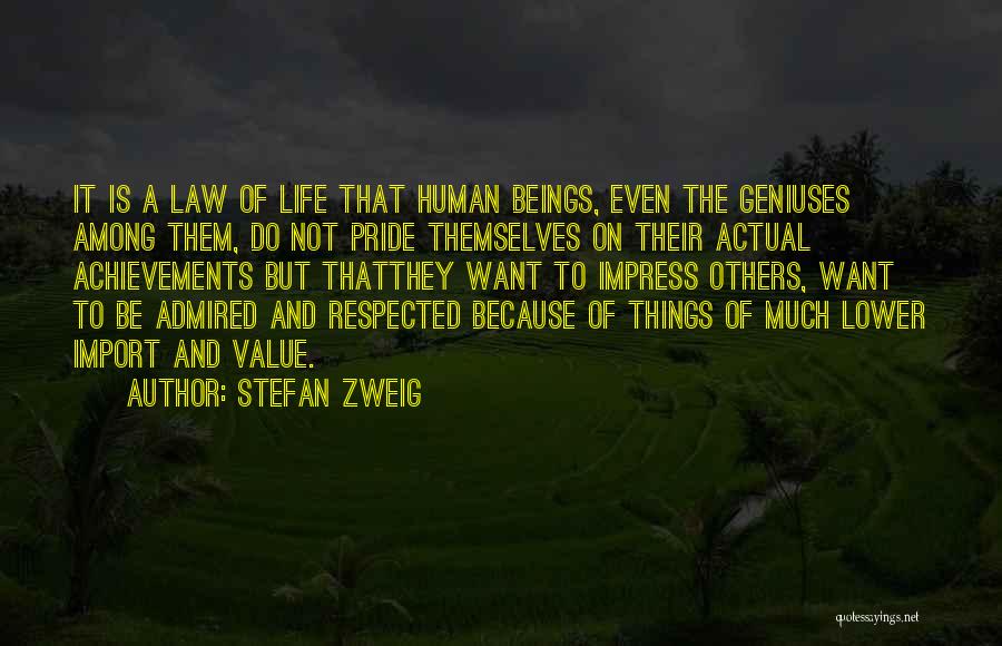 Actual Life Quotes By Stefan Zweig