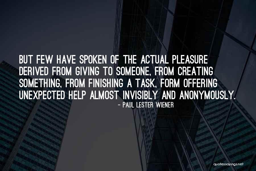 Actual Work Quotes By Paul Lester Wiener Actual Work Quotes By Paul Lester Wiener