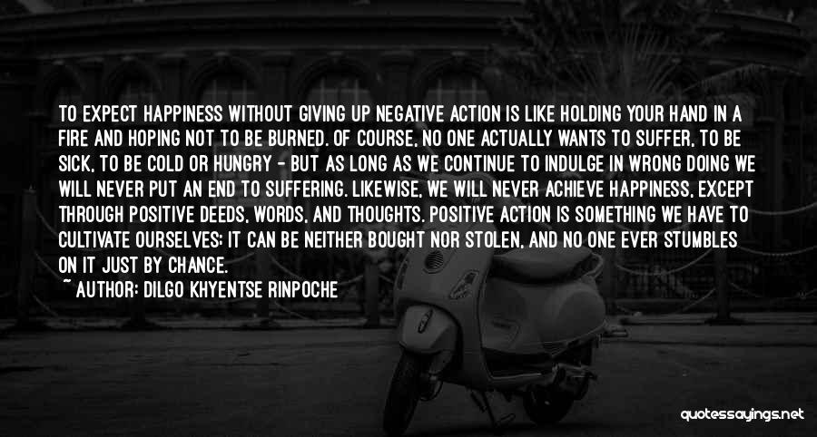 Actually Doing Something Quotes By Dilgo Khyentse Rinpoche