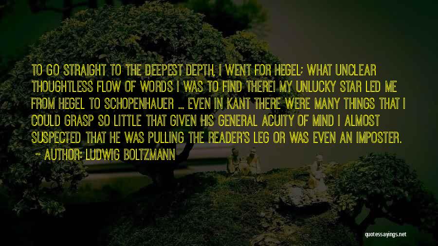 Acuity Quotes By Ludwig Boltzmann