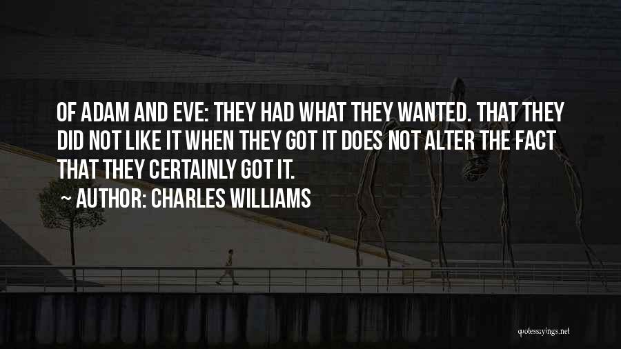 Adam And Eve Quotes By Charles Williams