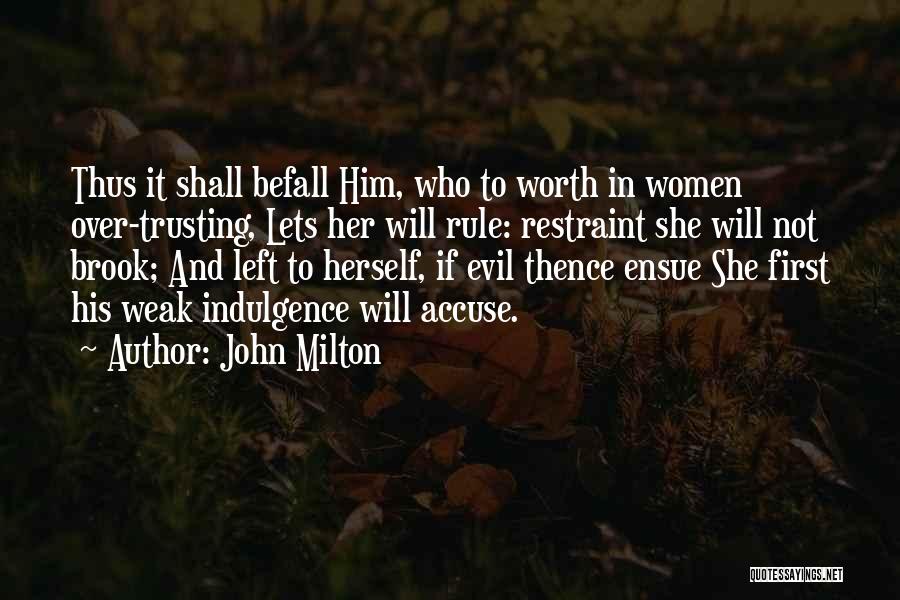 Adam And Eve Quotes By John Milton