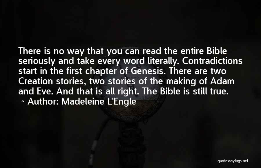 Adam And Eve Quotes By Madeleine L'Engle