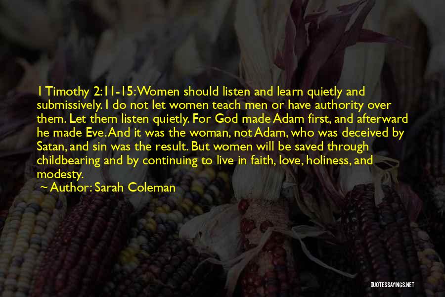 Adam And Eve Sin Quotes By Sarah Coleman