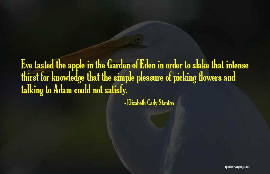 Adam Eve Apple Quotes By Elizabeth Cady Stanton