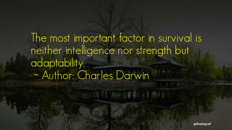 Adaptability By Darwin Quotes By Charles Darwin