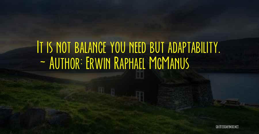 Adaptability Quotes By Erwin Raphael McManus