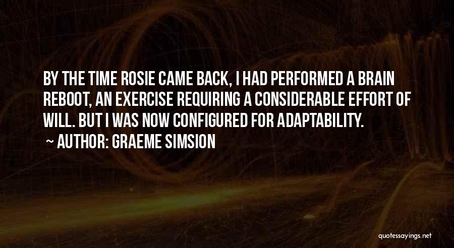 Adaptability Quotes By Graeme Simsion