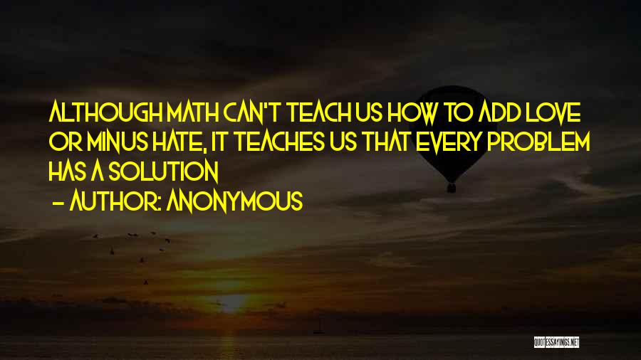 Add Math Quotes By Anonymous