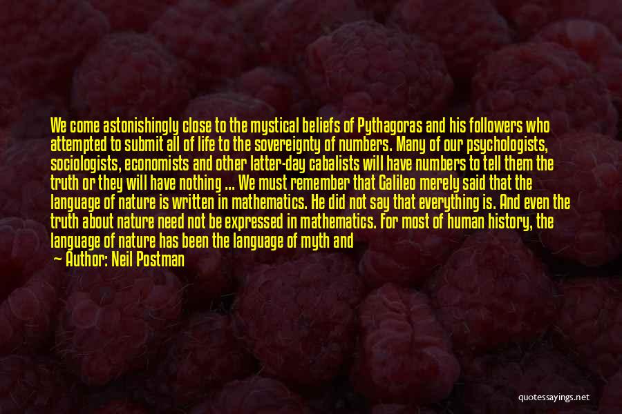 Add Math Quotes By Neil Postman