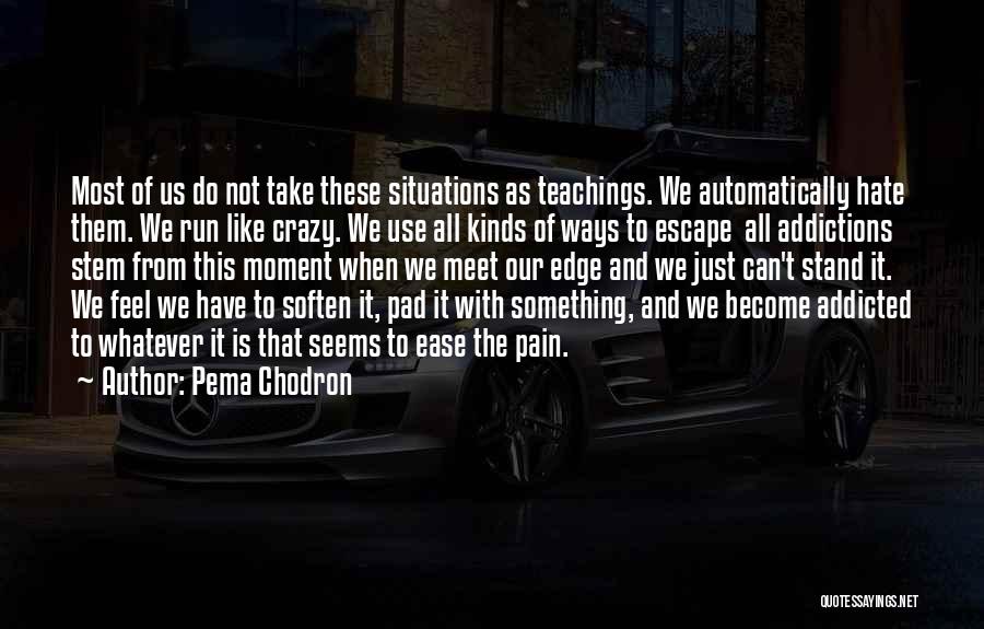 Addicted To Pain Quotes By Pema Chodron