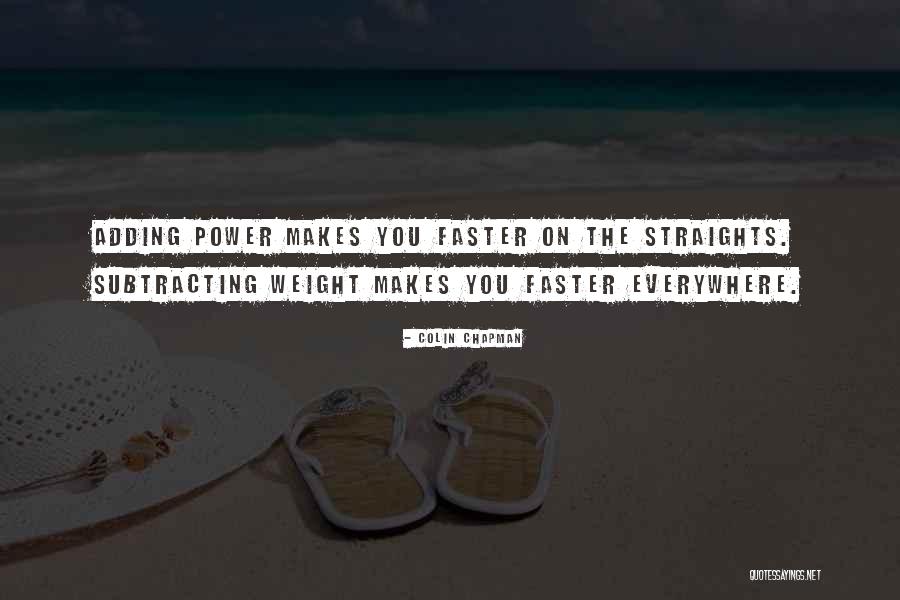 Adding Weight Quotes By Colin Chapman Adding Weight Quotes By Colin Chapman