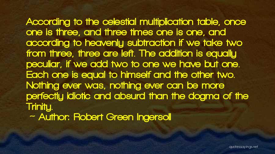 Addition By Subtraction Quotes By Robert Green Ingersoll