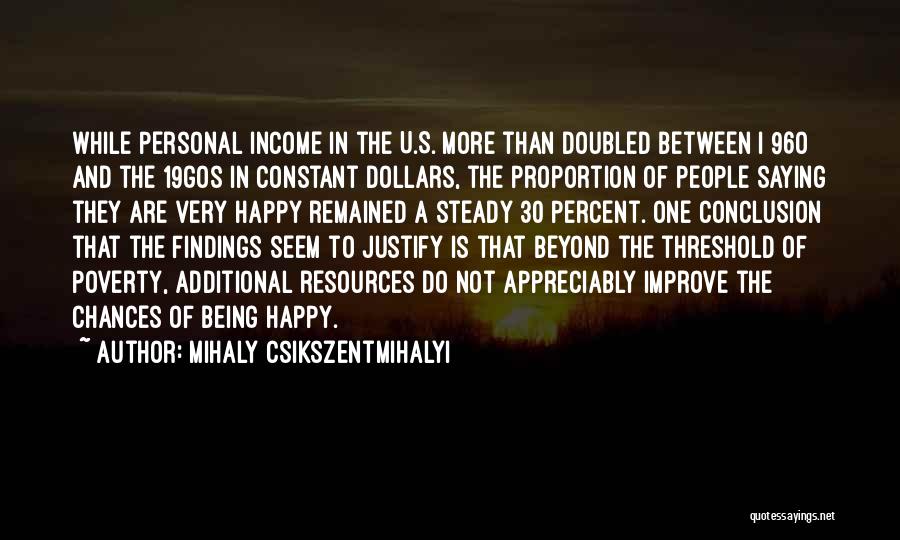 Additional Income Quotes By Mihaly Csikszentmihalyi