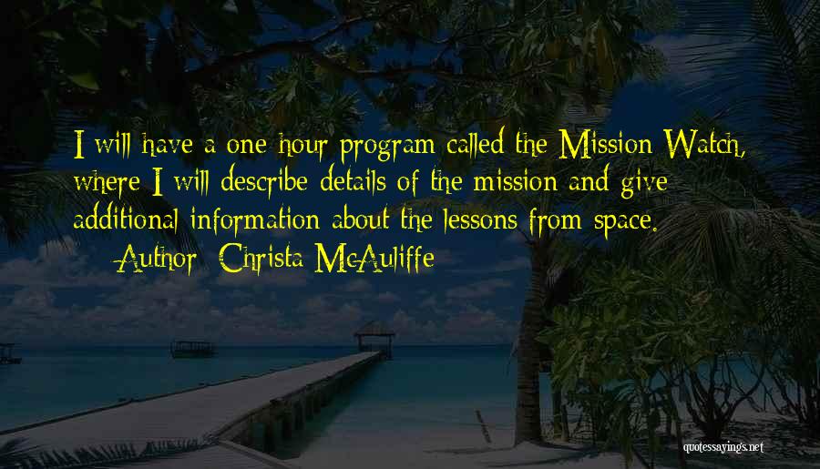 Additional Information Quotes By Christa McAuliffe